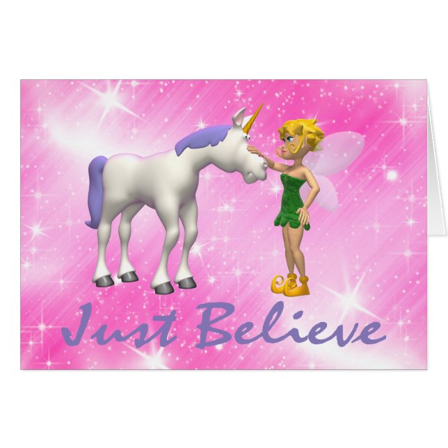 Unicorn & Fairy Just Believe (Front Horizontal)