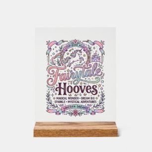 Unicorn Fairytale Hooves Original Merch Design_1 Acrylic Sign