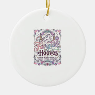Unicorn Fairytale Hooves Original Merch Design_1 Ceramic Tree Decoration