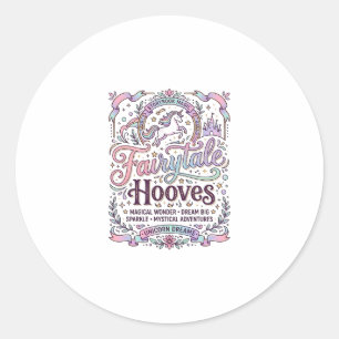 Unicorn Fairytale Hooves Original Merch Design_1 Classic Round Sticker