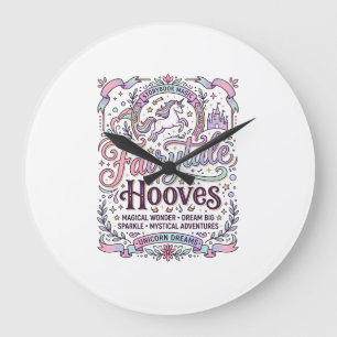 Unicorn Fairytale Hooves Original Merch Design_1 Large Clock