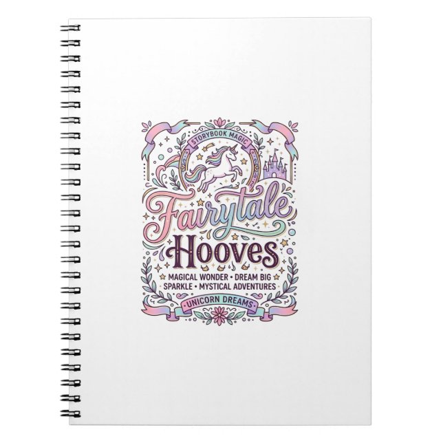 Unicorn Fairytale Hooves Original Merch Design_1 Notebook (Front)