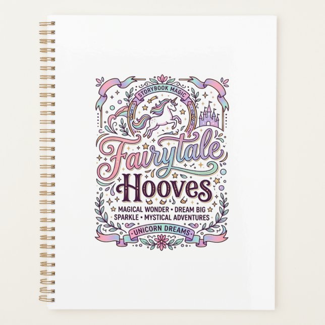 Unicorn Fairytale Hooves Original Merch Design_1 Planner (Front)
