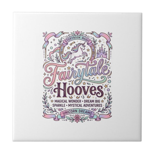 Unicorn Fairytale Hooves Original Merch Design_1 Tile (Front)