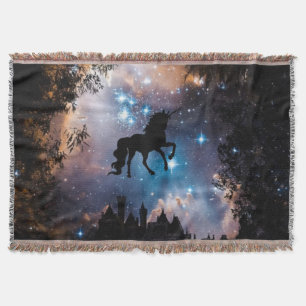 Unicorn fairytale throw blanket
