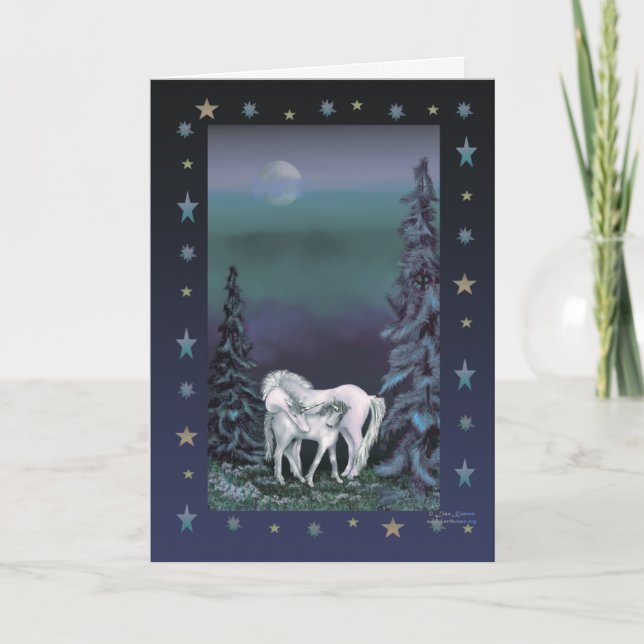 Unicorn Family Christmas Card (Front)