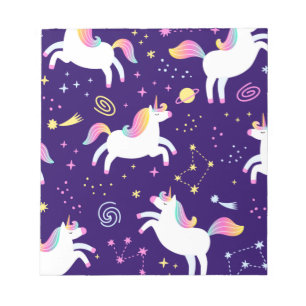 Unicorn Fan Club pattern Notepad