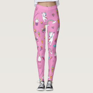 Unicorn Fan Club pattern Pink           Leggings