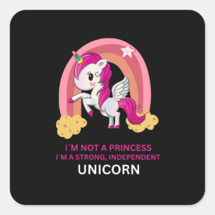 Unicorn Fan Club, Unicorn lover, Funny unicorn     Square Sticker