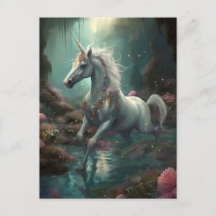 Unicorn Fantasy Art Postcard