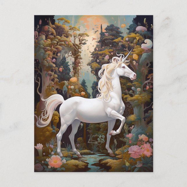 Unicorn Fantasy Art Postcard (Front)