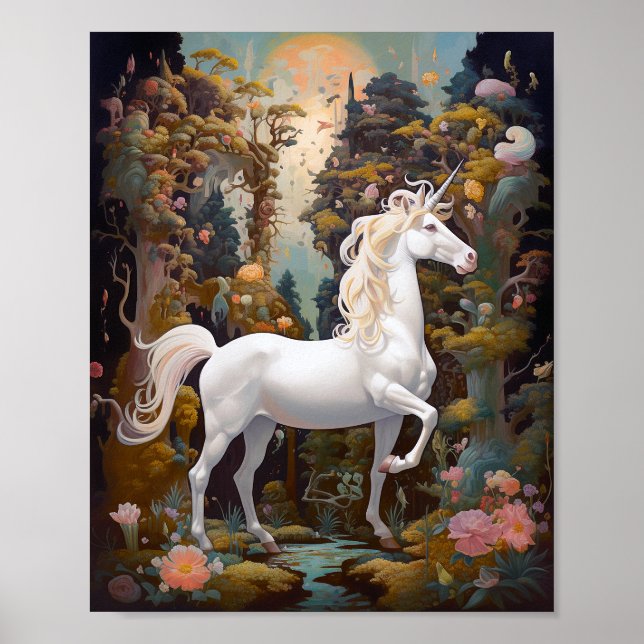 Unicorn Fantasy Art Poster (Front)