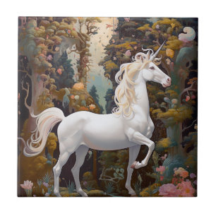 Unicorn Fantasy Art Tile