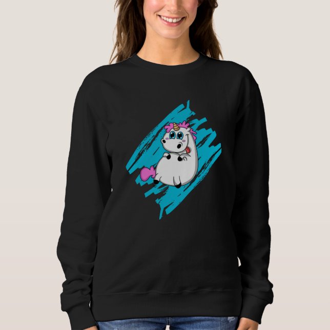 Unicorn Fantasy Cute Animals Funny Rainbow Gift Sweatshirt (Front)