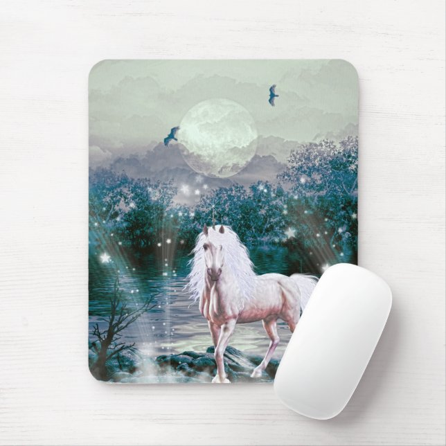 Unicorn Fantasy Mouse Mat (With Mouse)