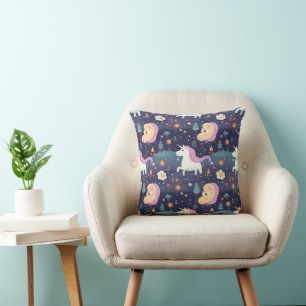 Unicorn Fantasy Pattern Cushion