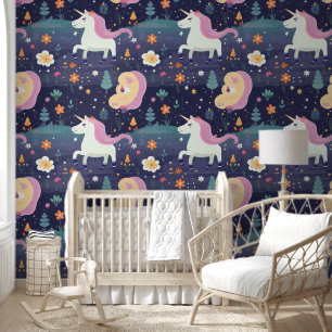 Unicorn Fantasy Pattern Wallpaper