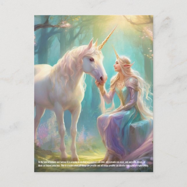 Unicorn Fantasy Postcard (Front)
