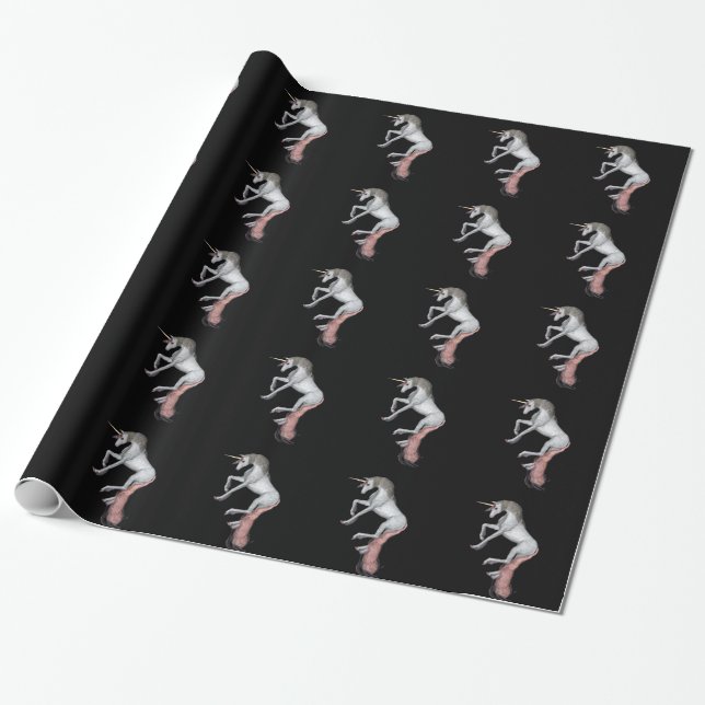 Unicorn Fantasy Wrapping Paper (Unrolled)