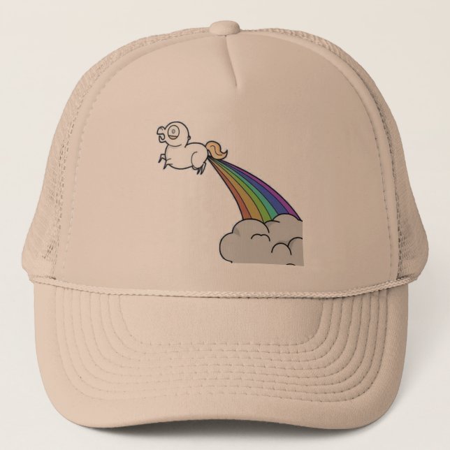 Unicorn Fart Rainbows Hat (Front)