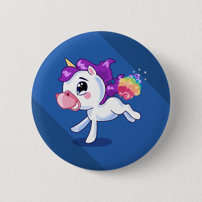 Unicorn Farts 6 Cm Round Badge (Front)
