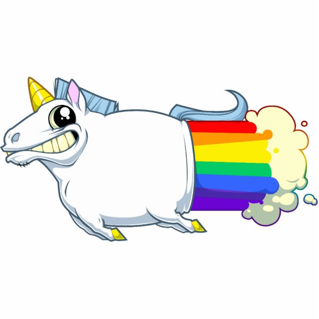 Unicorn Farts Magnet Photo Sculpture Magnet (Front)