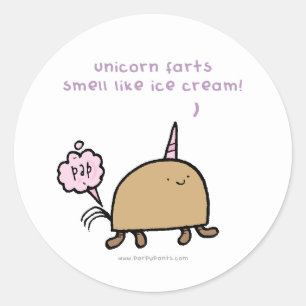 Unicorn farts smell like ice cream Sticker