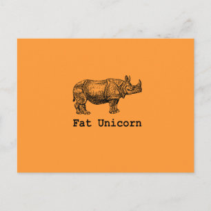 Unicorn Fat Postcard