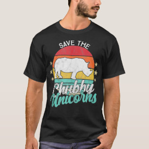 Unicorn Fat Save The Chubby Unicorns Vintage Rhin T-Shirt