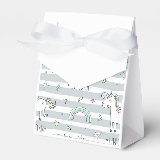 Unicorn Favour Box (Front Side)