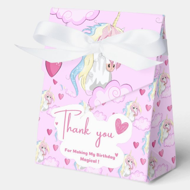 Unicorn Favour Box (Front)