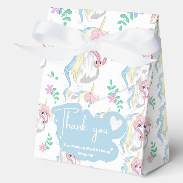 Unicorn Favour Box (Front)