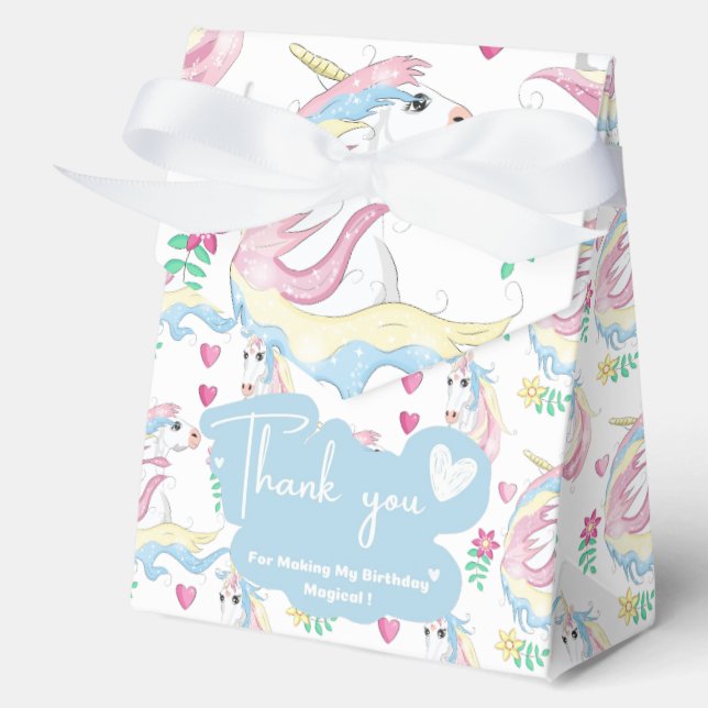 Unicorn Favour Box (Front)