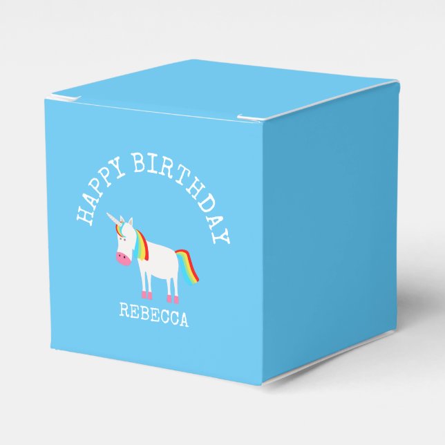Unicorn Favour Box (Front Side)