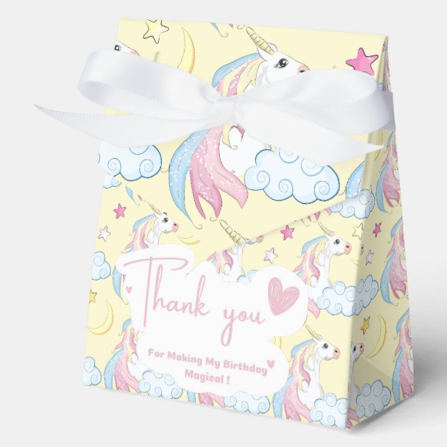 Unicorn Favour Box (Front)