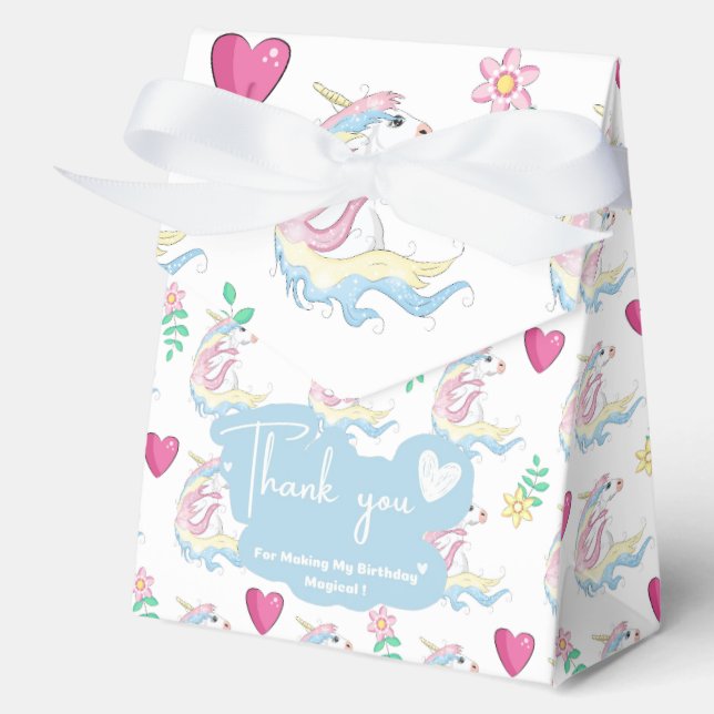 Unicorn Favour Box (Front)