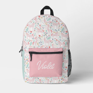 Unicorn Fields Personalised with Name Printed Backpack