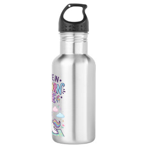 Unicorn Find Me in Unicorn Pose Print Ready POD Ar 532 Ml Water Bottle