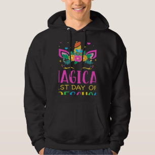 Unicorn First Day Of Preschool Back To School Kids Hoodie