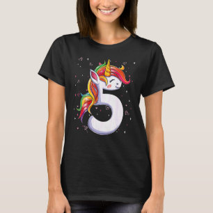 Unicorn Five 5 Years Old 5th Birthday Girl Bday Pa T-Shirt