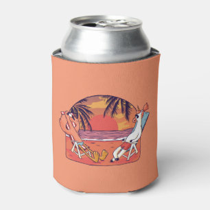 Unicorn Flamingo Beach Can Cooler