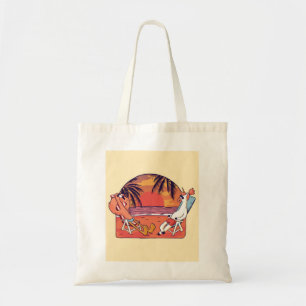 Unicorn Flamingo Beach Tote Bag