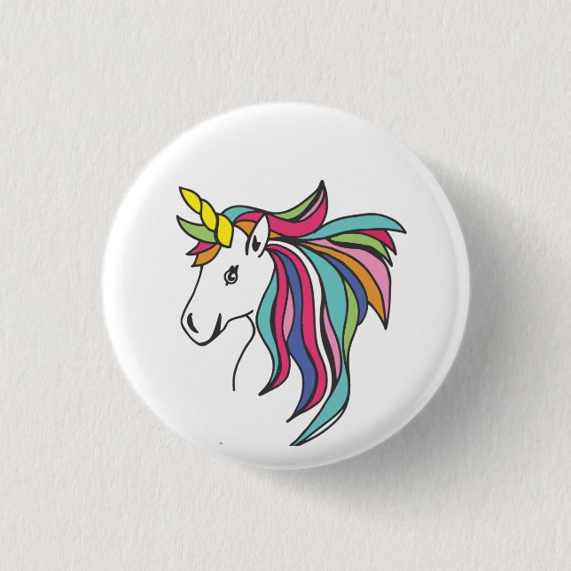 Unicorn Flare 3 Cm Round Badge (Front)