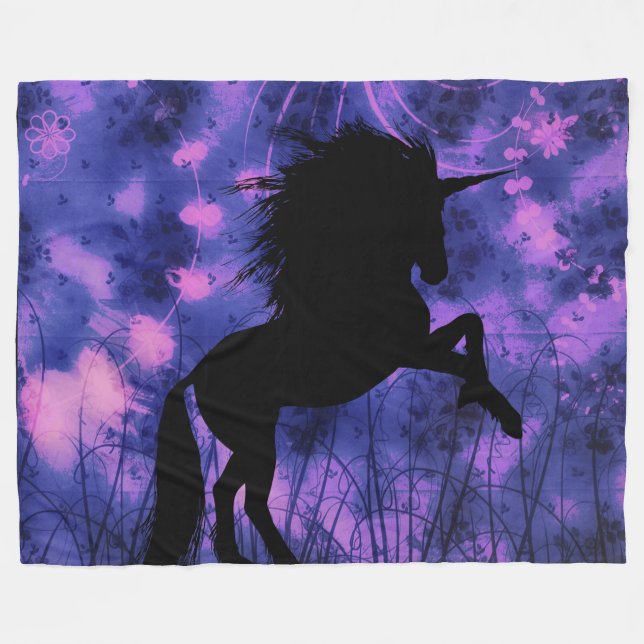 Unicorn Fleece Blanket (Front (Horizontal))
