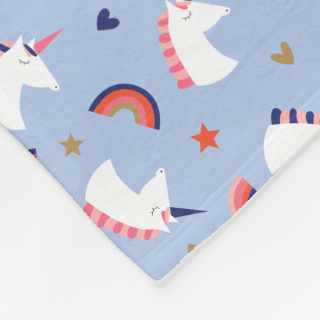 Unicorn Fleece Blanket (Corner)