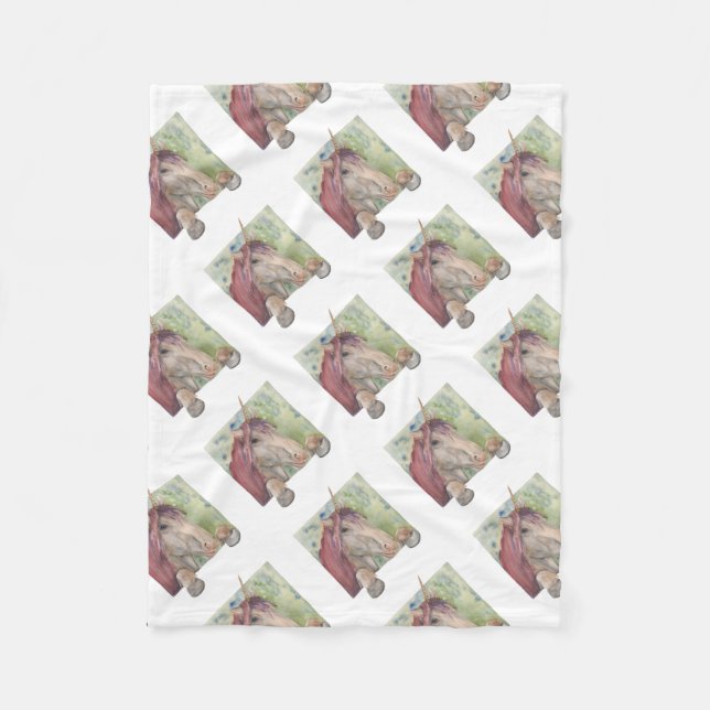 Unicorn Fleece Blanket (Front)