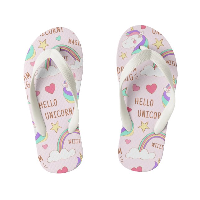 Unicorn Flip Flops (Footbed)