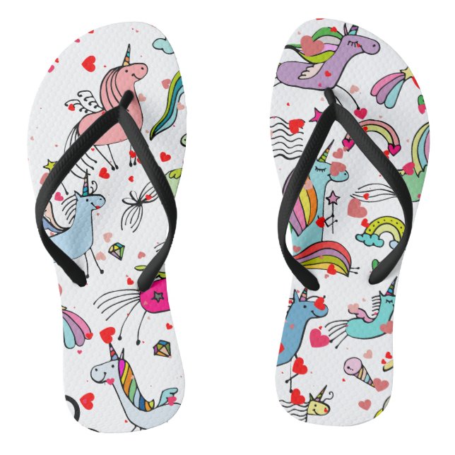 Unicorn Flip Flops (Footbed)