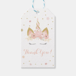 Unicorn Floral Gift Tag