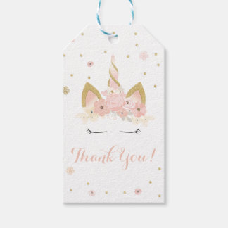 Unicorn Floral Gift Tag